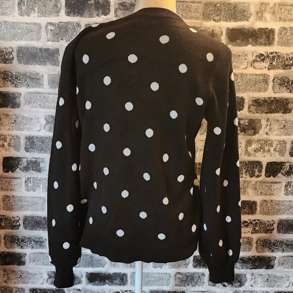 Marled Women's Christmas Holiday Polka Dot Let it Snow Cozy Sweater Medium - Picture 3 of 9